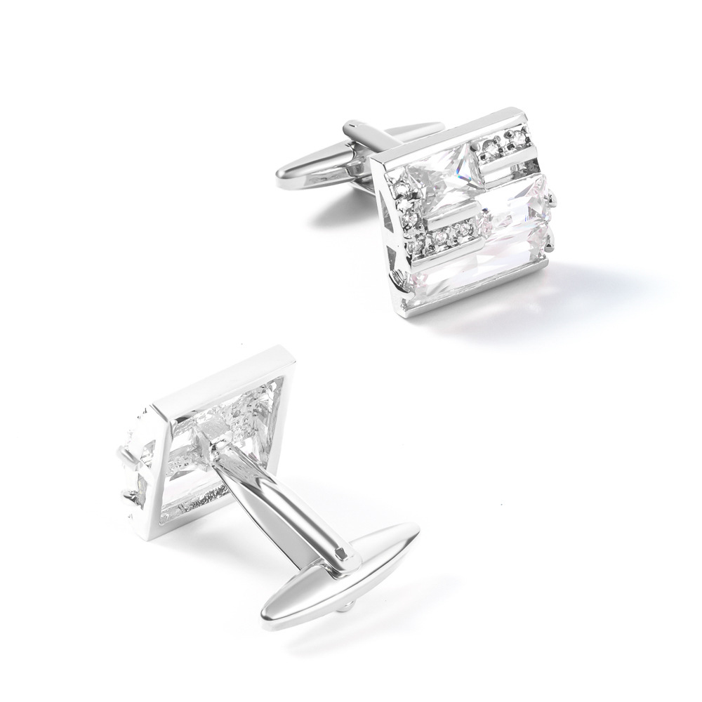 Zircon Cufflinks Crystal Cufflinks  Diamonds cufflinks