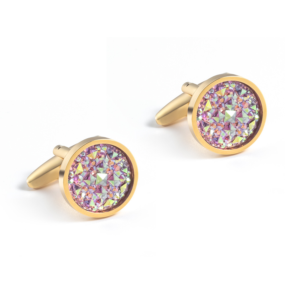 Zircon cufflinks Rhinestone Cufflinks with factory direct prices