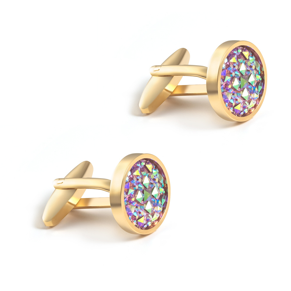 Zircon cufflinks Rhinestone Cufflinks with factory direct prices