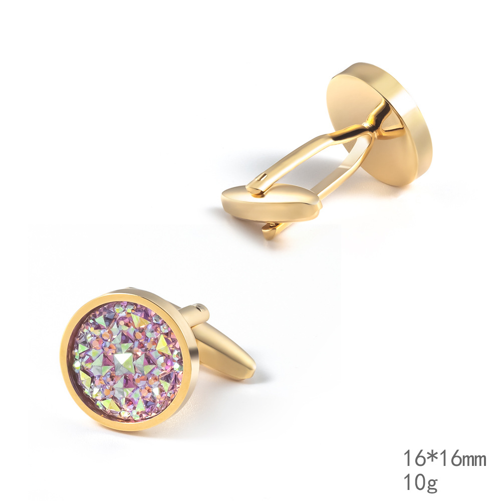 Zircon cufflinks Rhinestone Cufflinks with factory direct prices