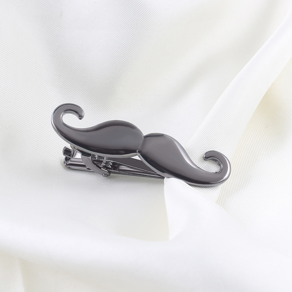 Grey black tie pin mustache metal tie pin wholesale