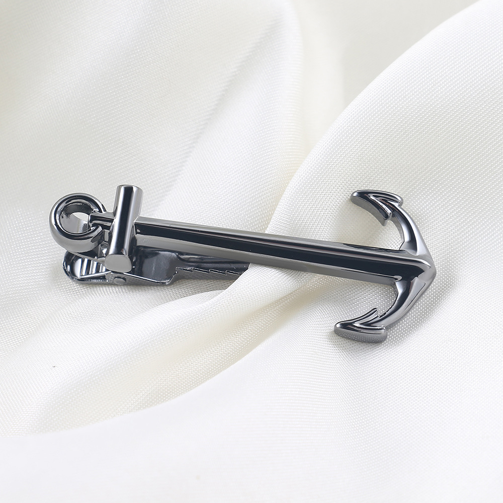 Anchor shape metal collar clip spot men's business casual tie pin wholesale