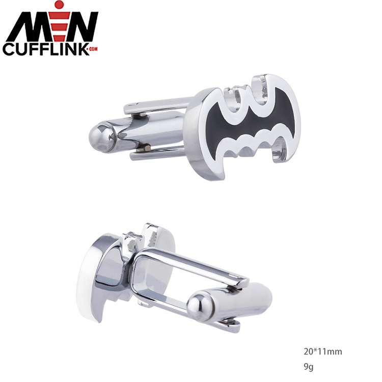 Bat cufflinks Silver Metal Cufflinks