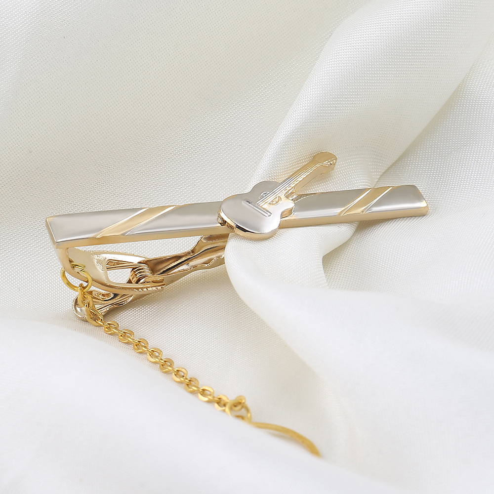 Golden guitar tie pin wholesale