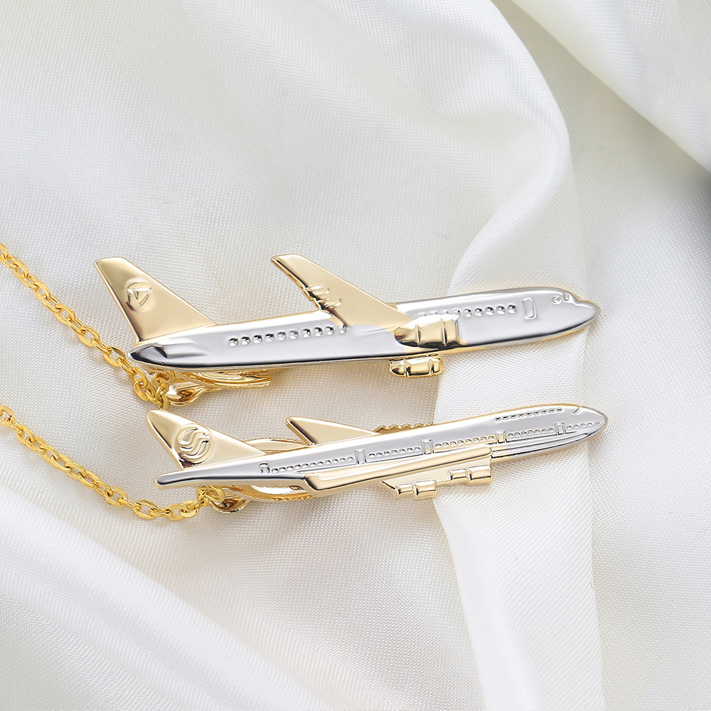 Golden plane tie pin Custom tie pin wholesale Metal tie pin wholesale