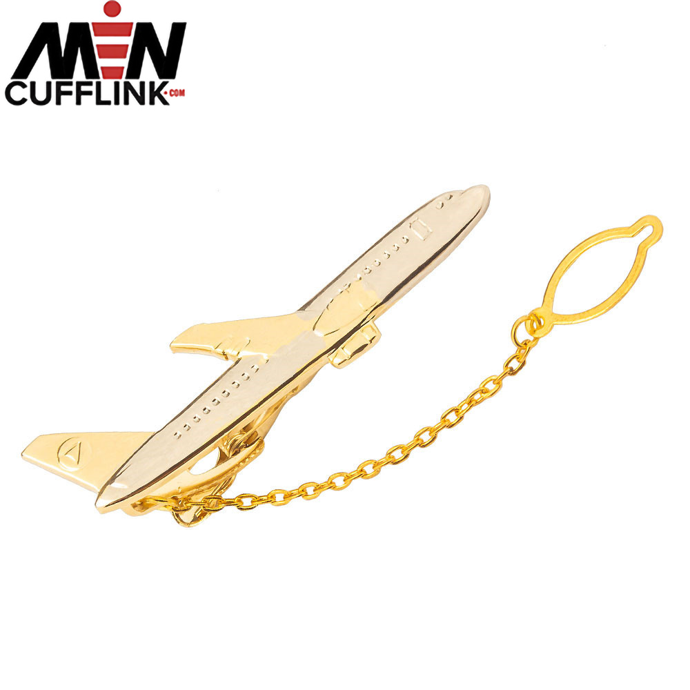 Golden plane tie pin Custom tie pin wholesale Metal tie pin wholesale