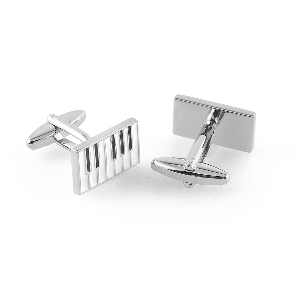 Painted piano metal cufflinks foreign trade men's French shirt cufflinks custom