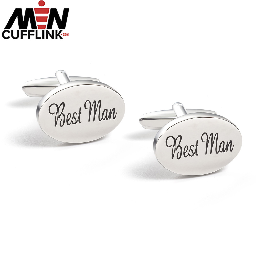 Silver cufflinks custom logo cufflinks