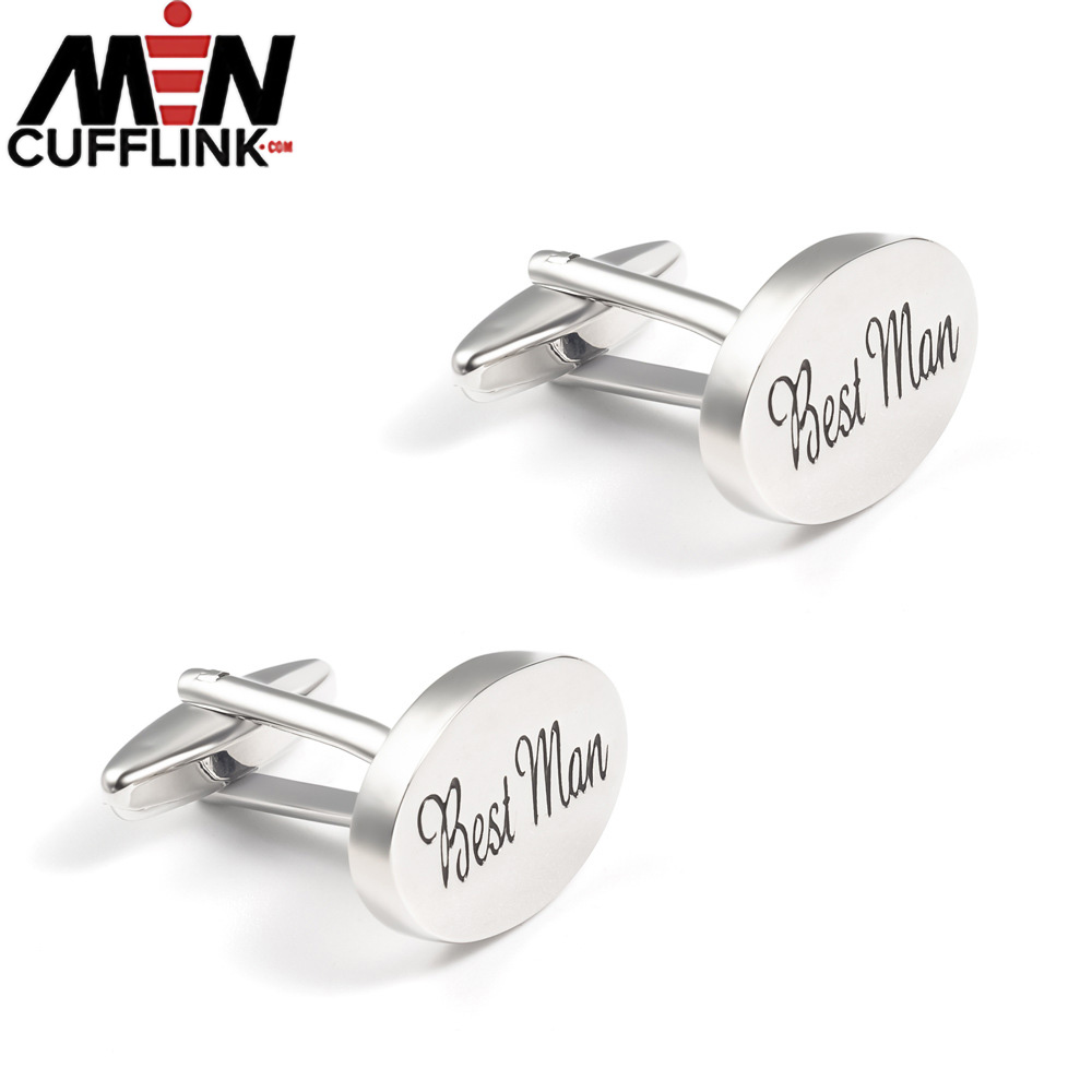 Silver cufflinks custom logo cufflinks