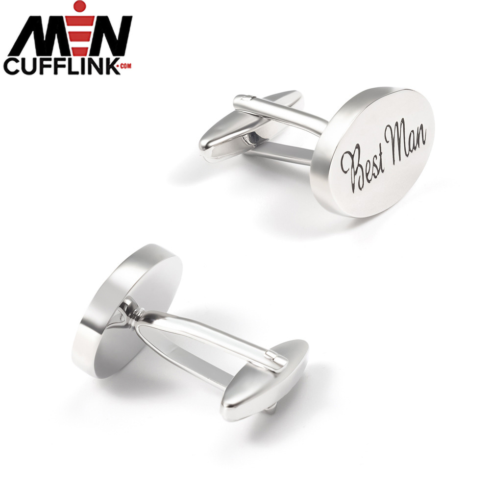 Silver cufflinks custom logo cufflinks