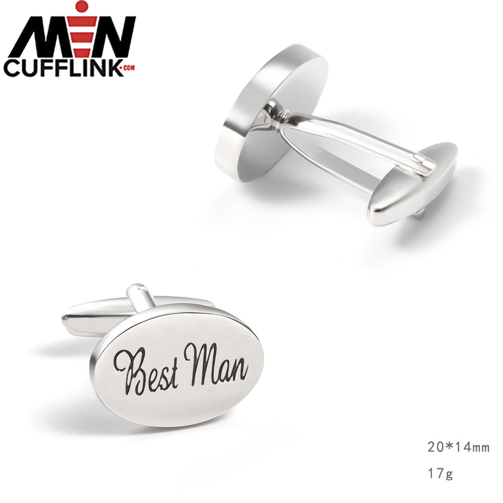 Silver cufflinks custom logo cufflinks