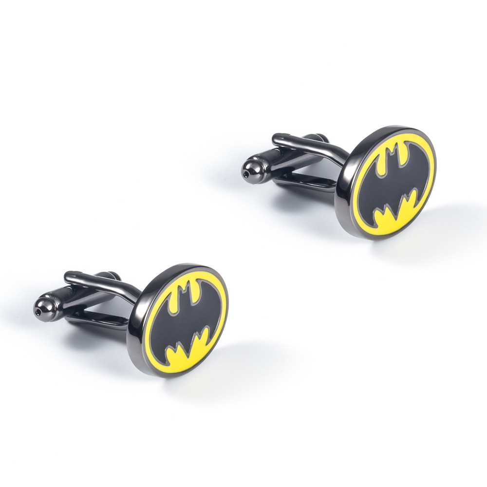 Superhero Black Bat Metal Cufflinks