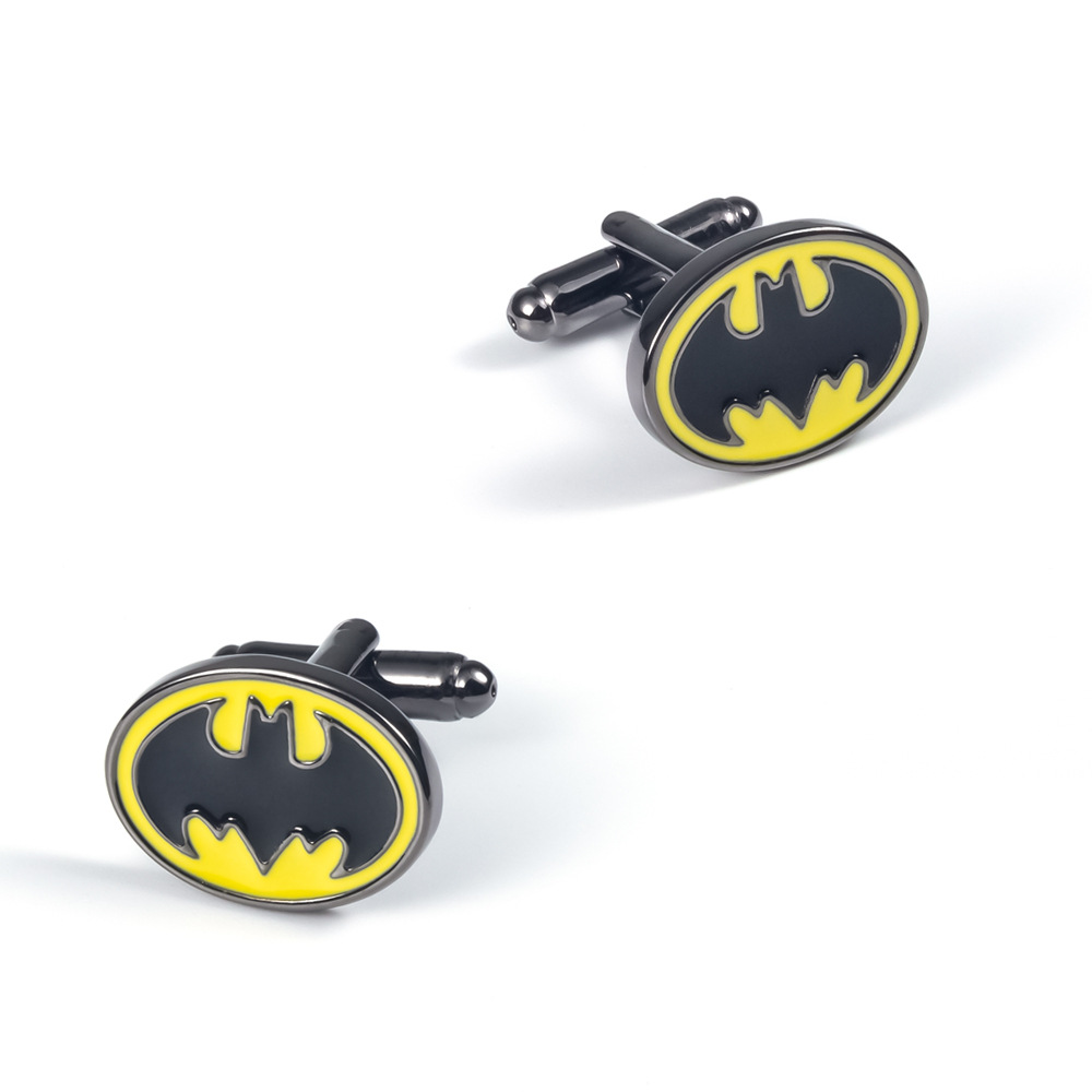 Superhero Black Bat Metal Cufflinks