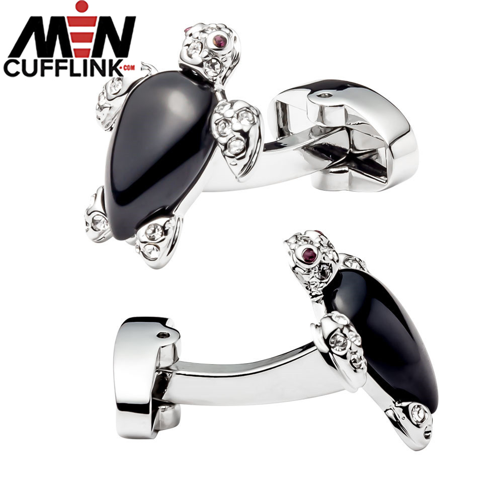 Turtle Cufflinks Zircon Rhinestone Metal Cufflinks