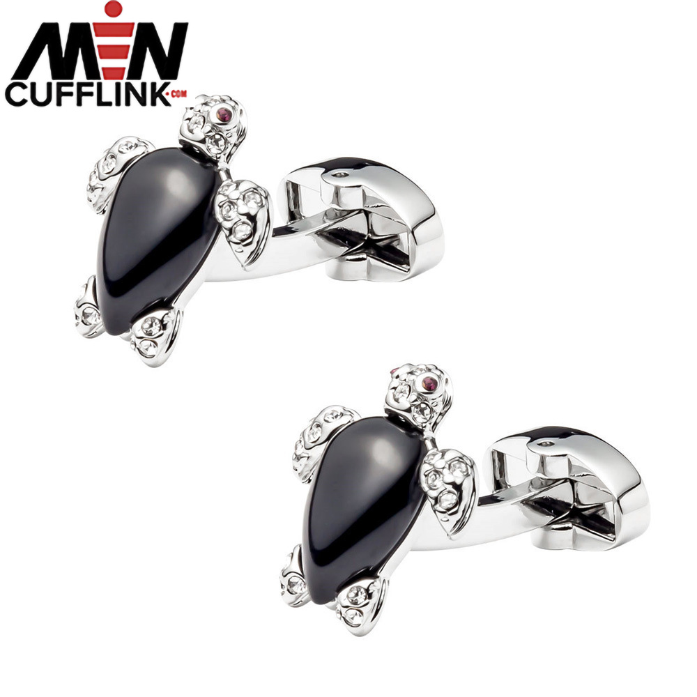 Turtle Cufflinks Zircon Rhinestone Metal Cufflinks