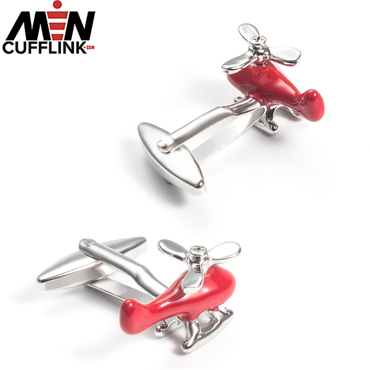 airplane metal cufflinks